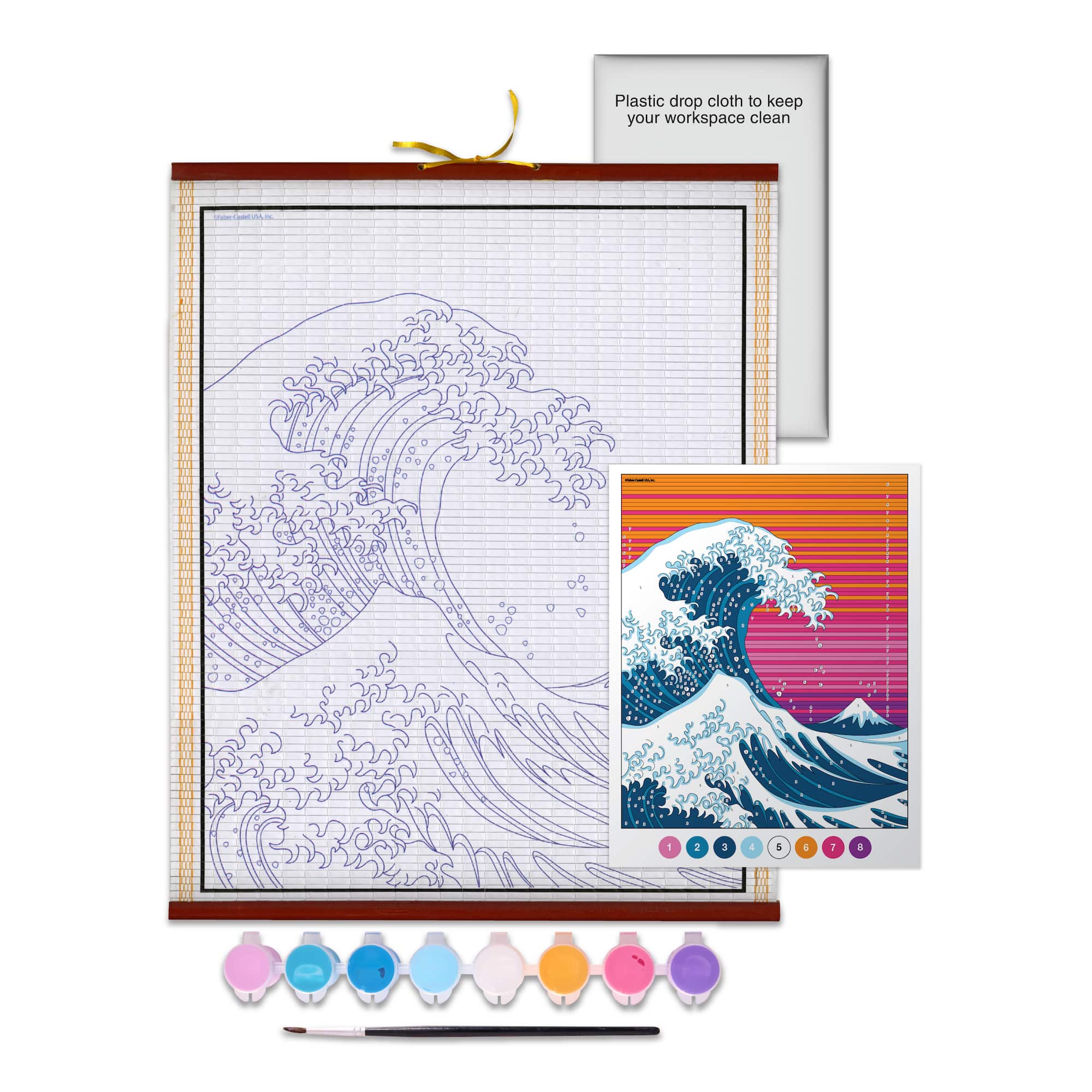 Faber-Castell® The Great Wave Paper Scroll Painting